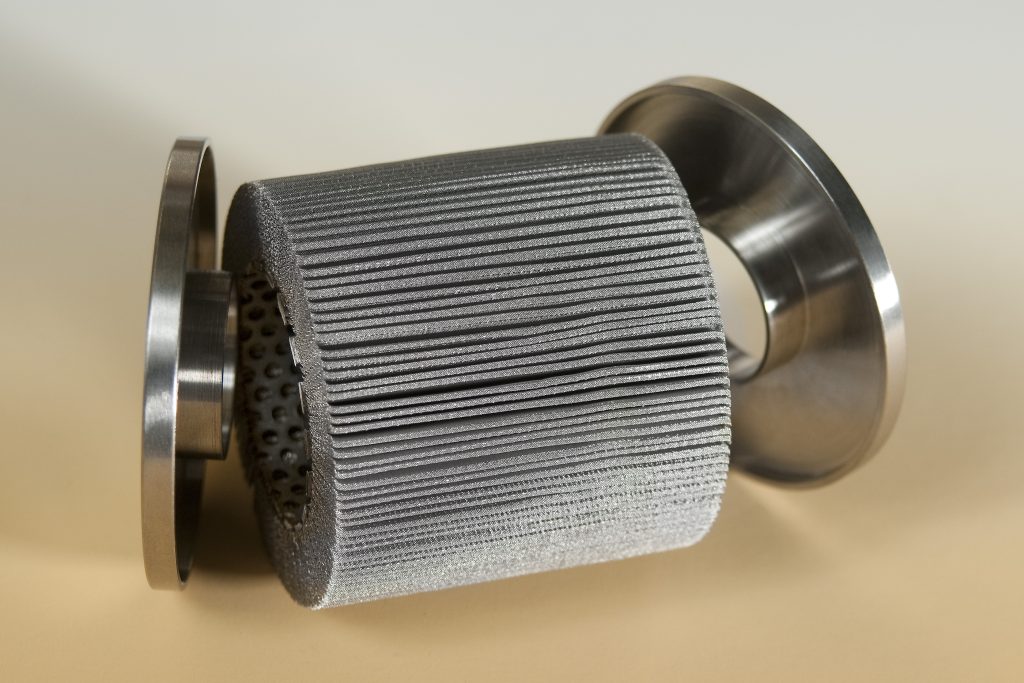 A Small black oil filter for industrial oil filtration systems